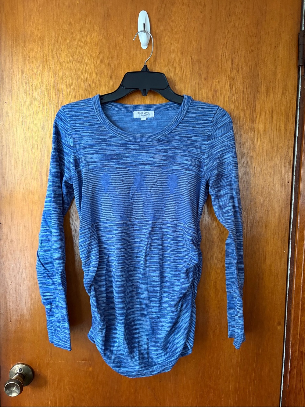 Long Sleeve Maternity Shirt - Blue